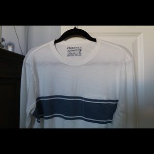 Long-Sleeve Surf Strip Faherty Tee